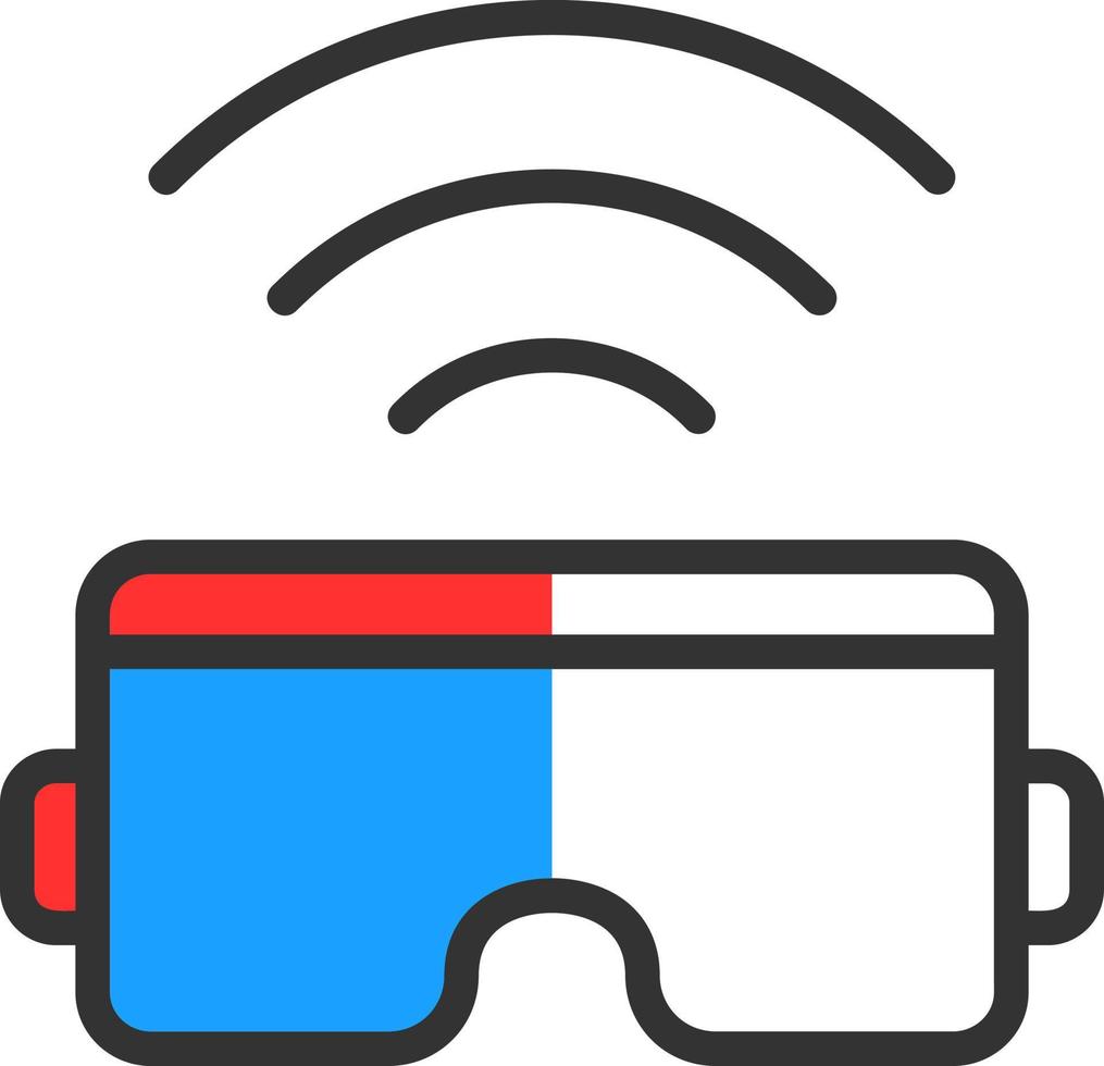 diseño de icono de vector de gafas inteligentes