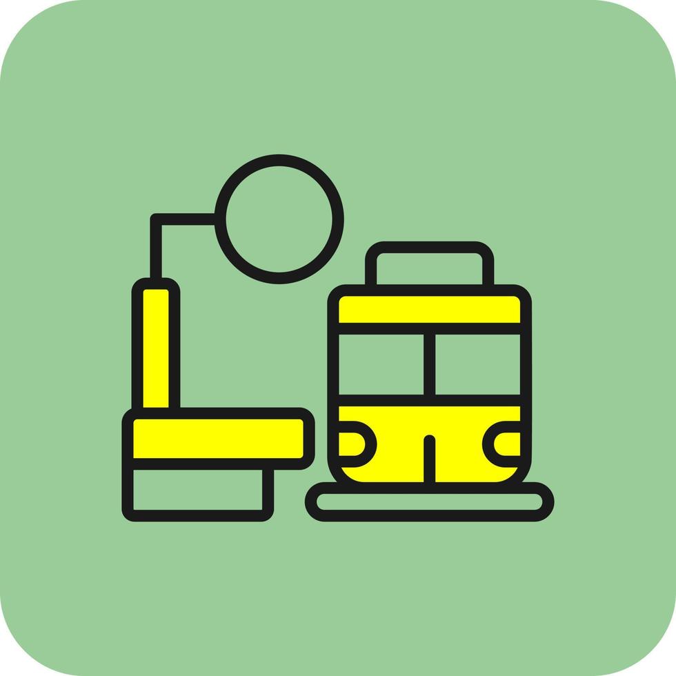 Train Stop Vector Icon Design