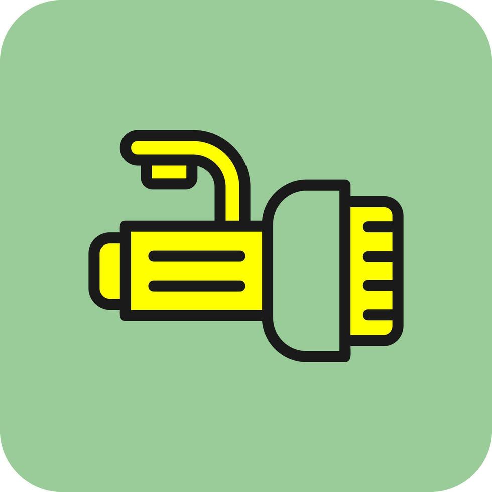 Dive Light Vector Icon Design