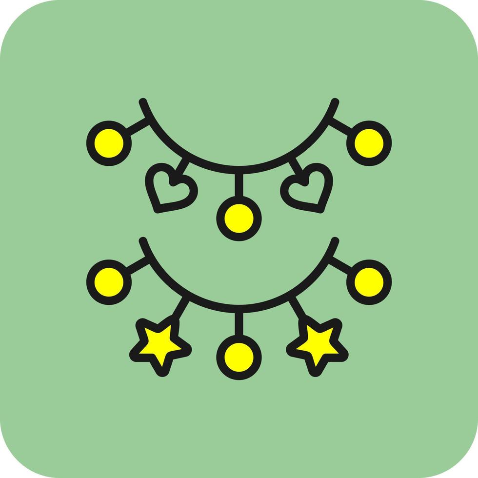 Christmas Lights Vector Icon Design