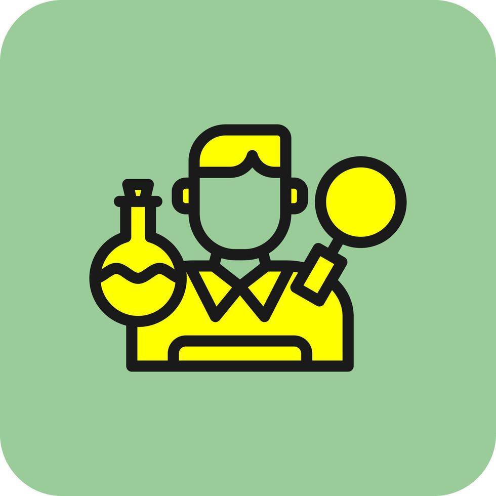 Researcher Vector Icon Design