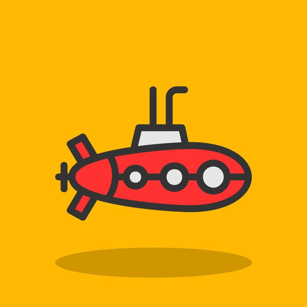 Submarine Vector Icon Design