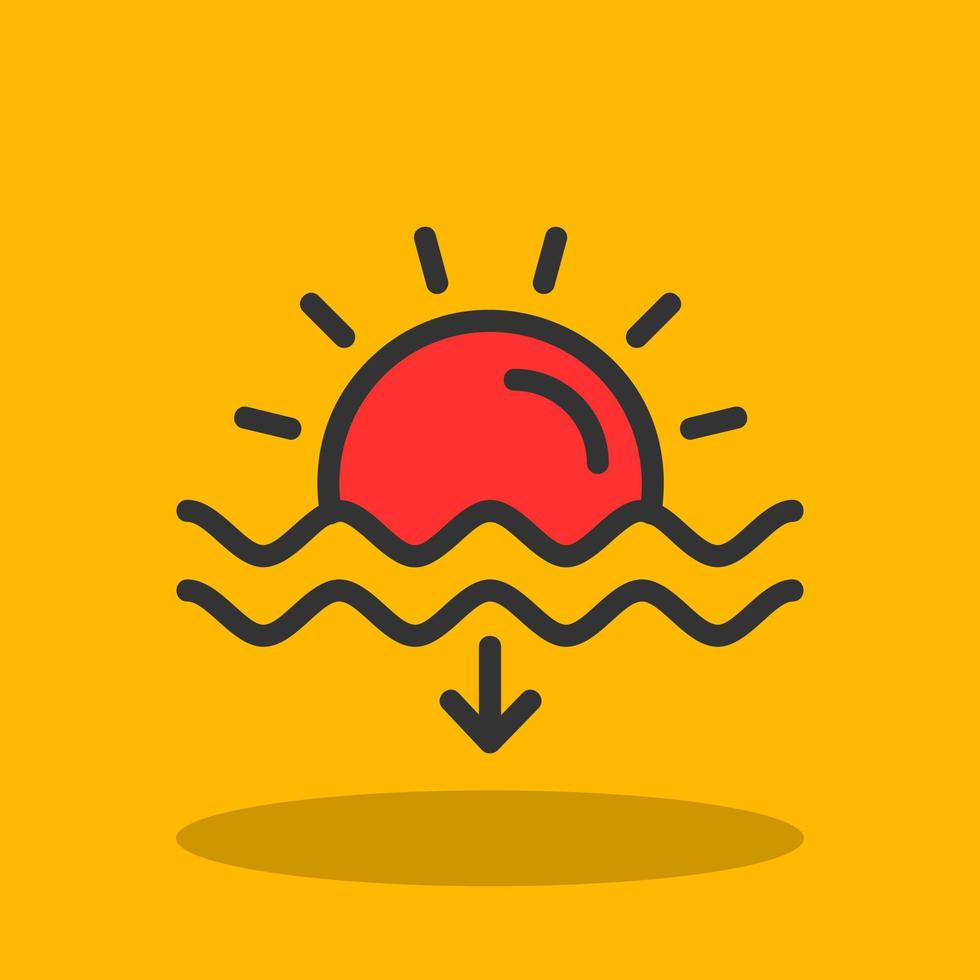 Sunset Vector Icon Design