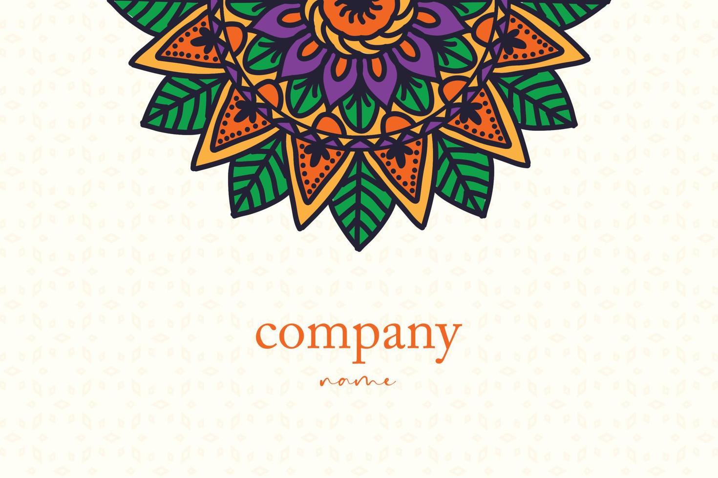 hand drawn mandala and card background desing vector free