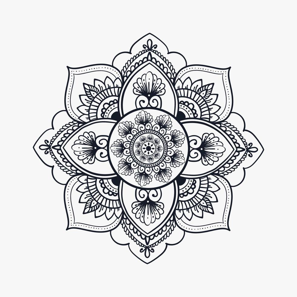 bordado modelo mandala Arte gratis vector