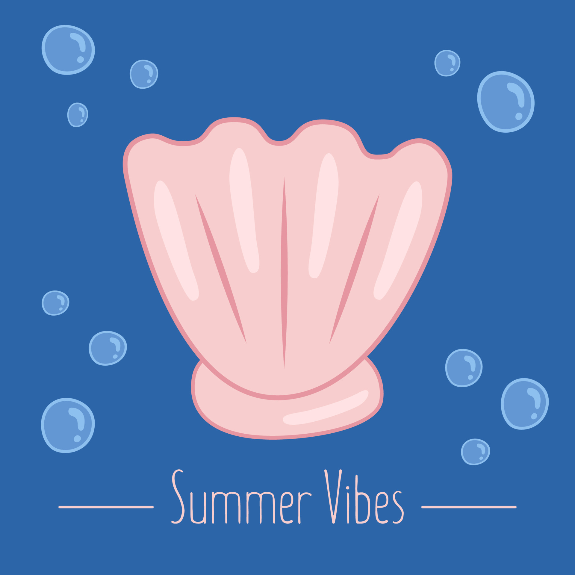 Seashell underwater, summer oyster in cartoon style, marine oceanic life illustration, vector poster, banner with Summer Vibes text. 20044863 Vector Art at Vecteezy Seashell underwater, summer oyster in cartoon style, marine oceanic life illustration, vector poster, banner with Summer Vibes text. 20044863 Vector Art at Vecteezy