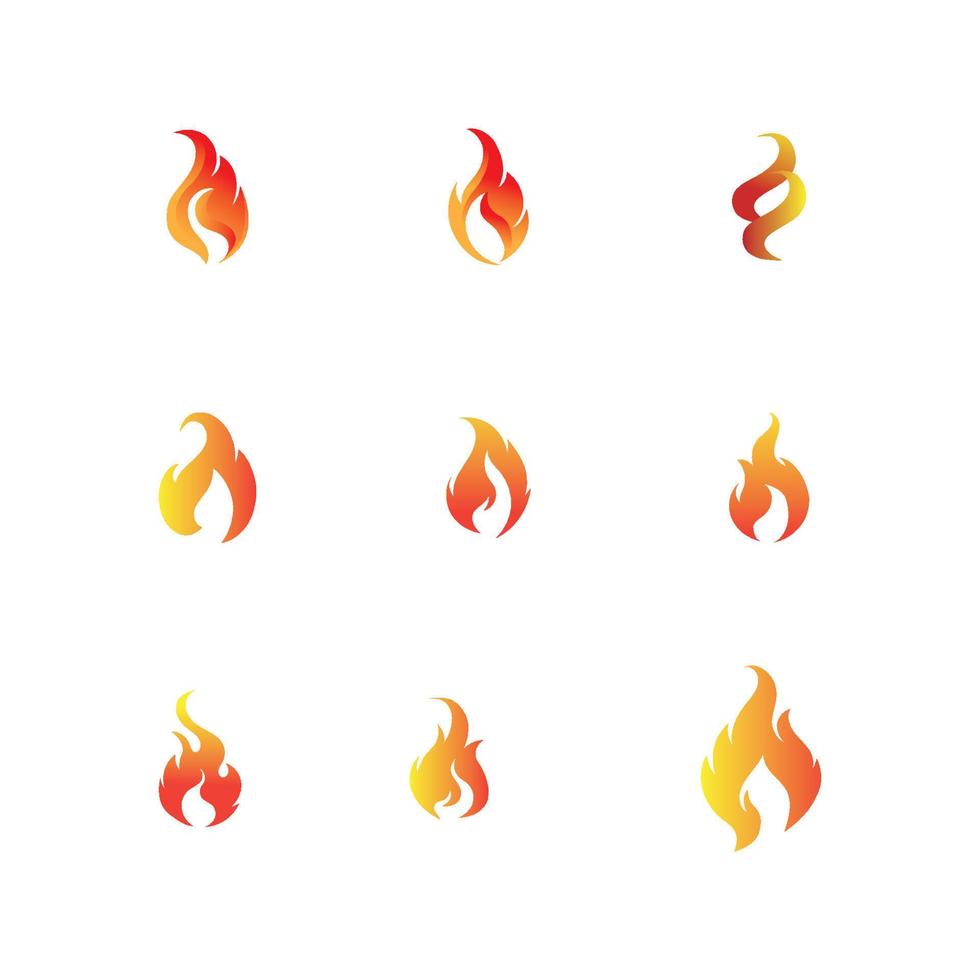 fire log and symbol vector