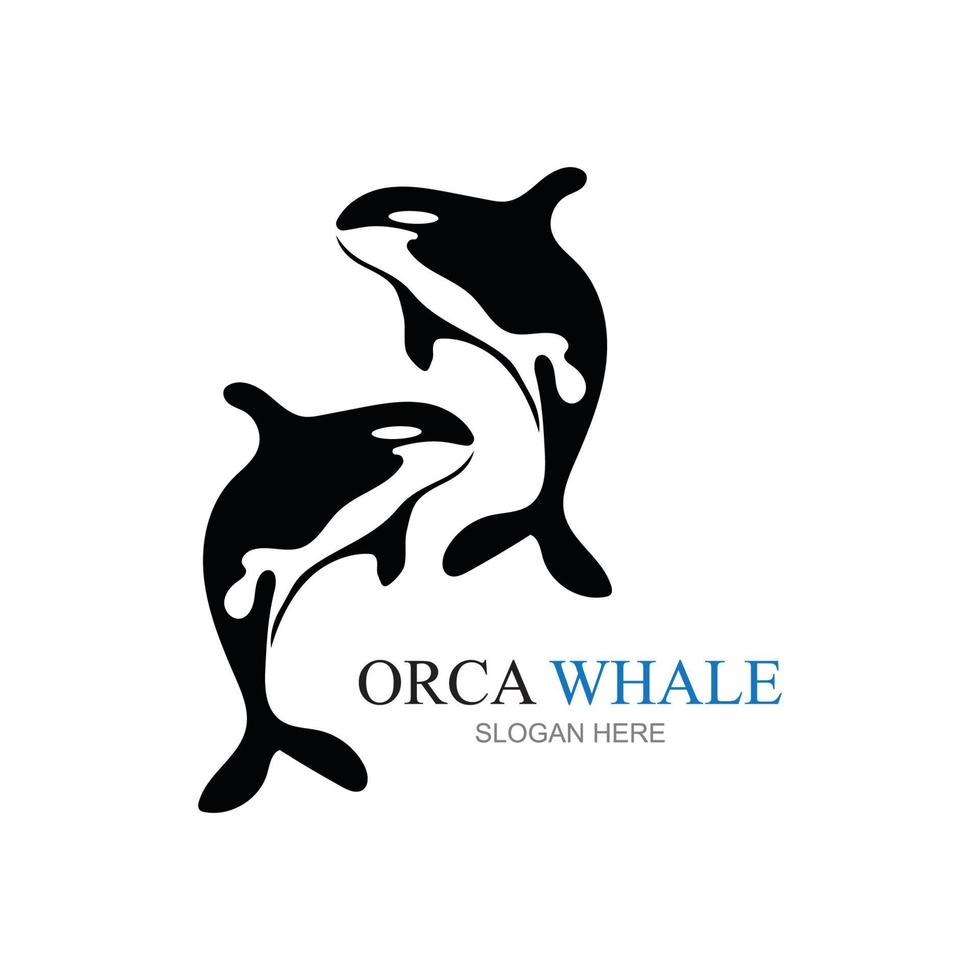 Ilustración de vector de logo de orca en diseño de moda.