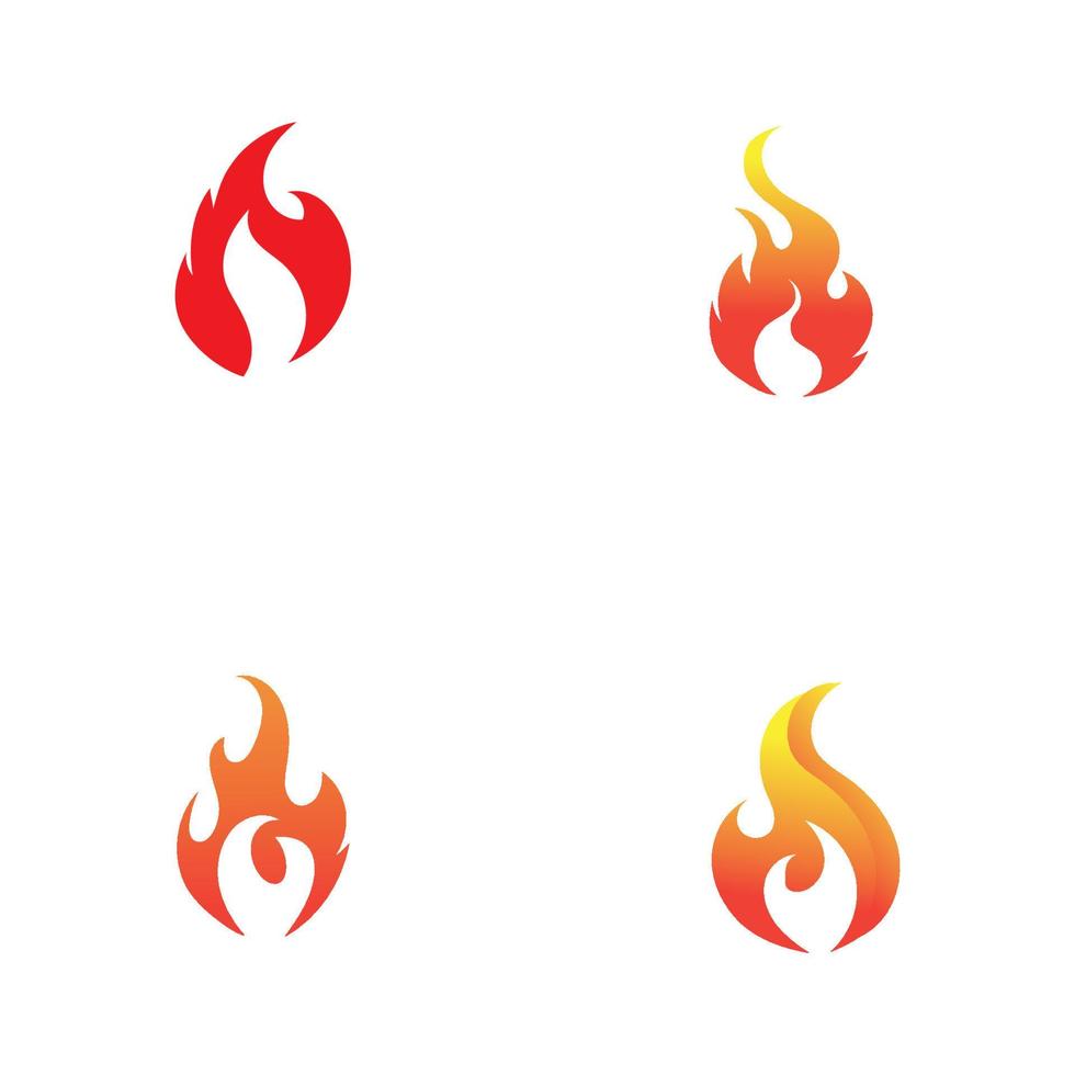 moderno fuego logo o icono diseño vectorial ilustración vector