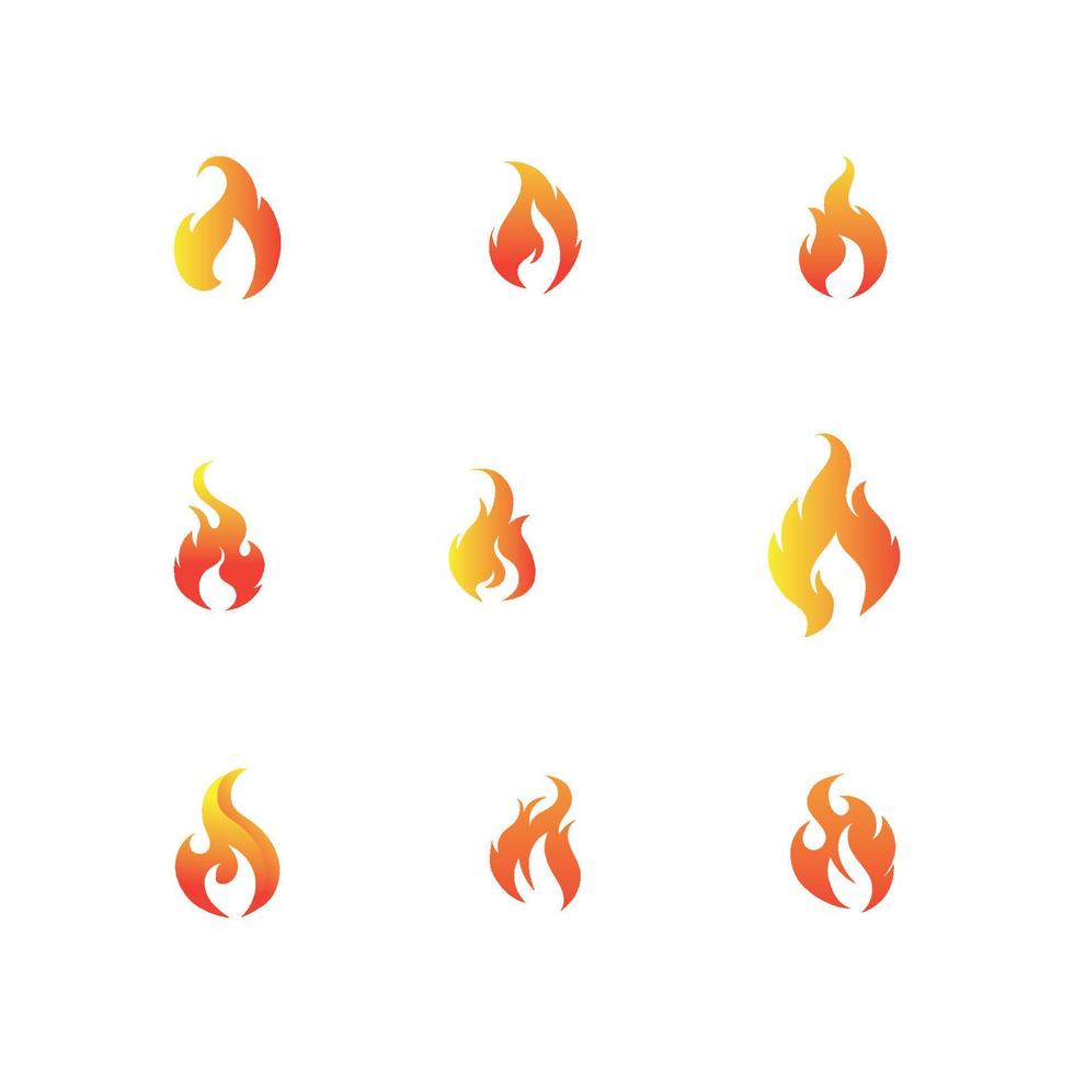 fire log and symbol vector