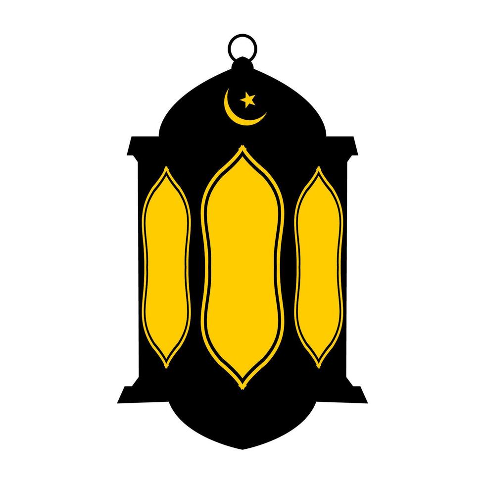 Ramadan lantern icon symbol logo, islamic lantern, hanging lamp design vector illustration