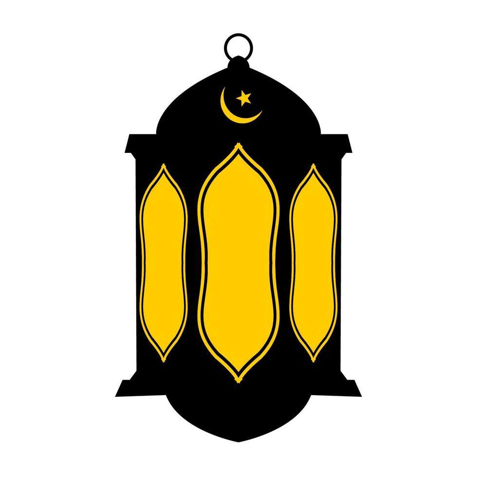 Ramadan lantern icon symbol logo, islamic lantern, hanging lamp design vector illustration