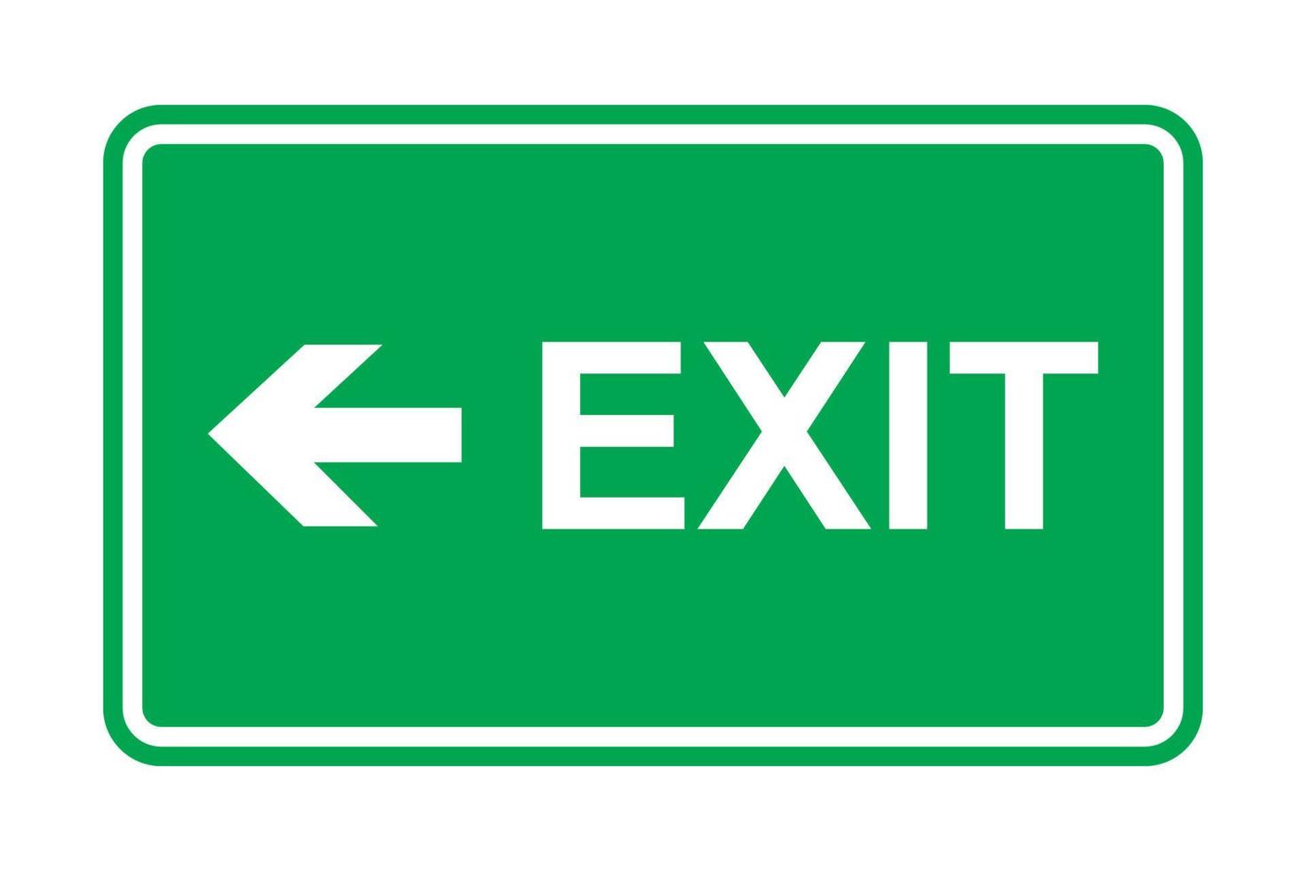 Exit to left sign symbol icon green design vector illustration