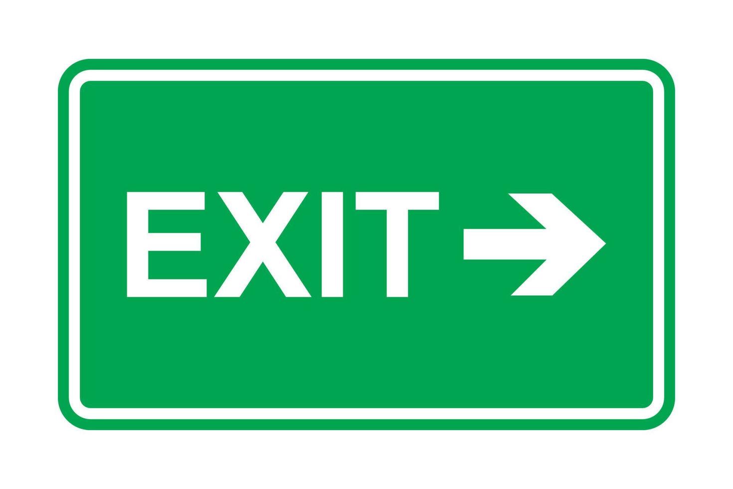 Exit to right sign symbol icon green design vector illustration