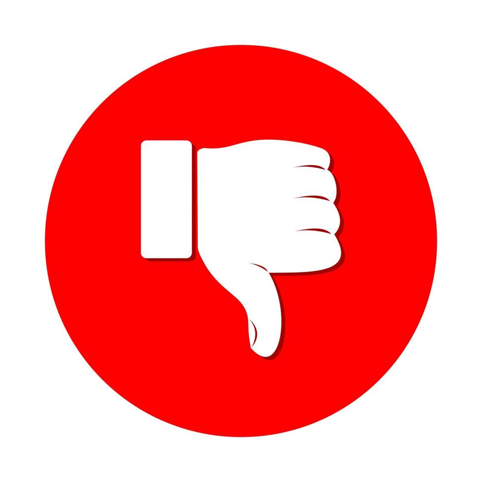 Dislike icon, No icon symbol sign red circle vector illustration
