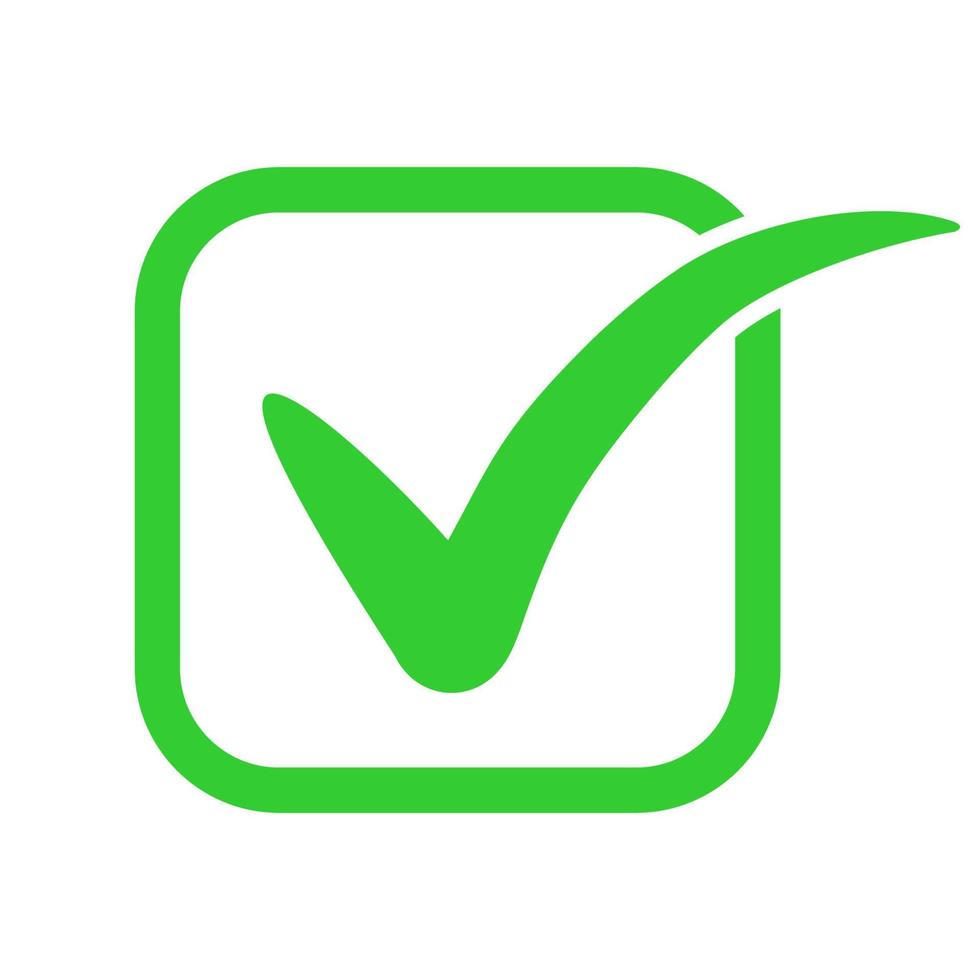 Checkmark check list icon sign symbol logo green design vector illustration