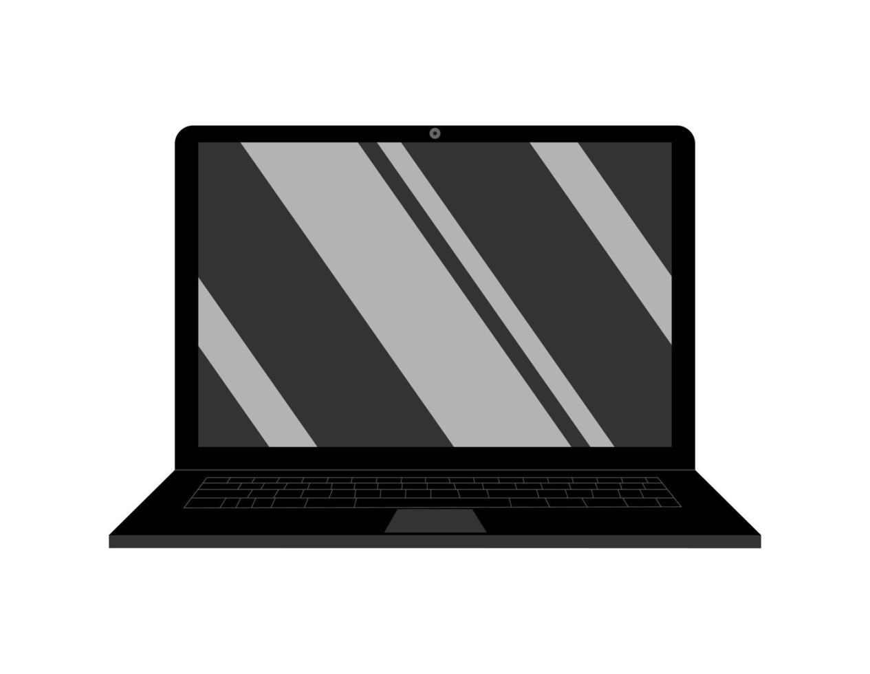 ordenador portátil icono en blanco antecedentes vector