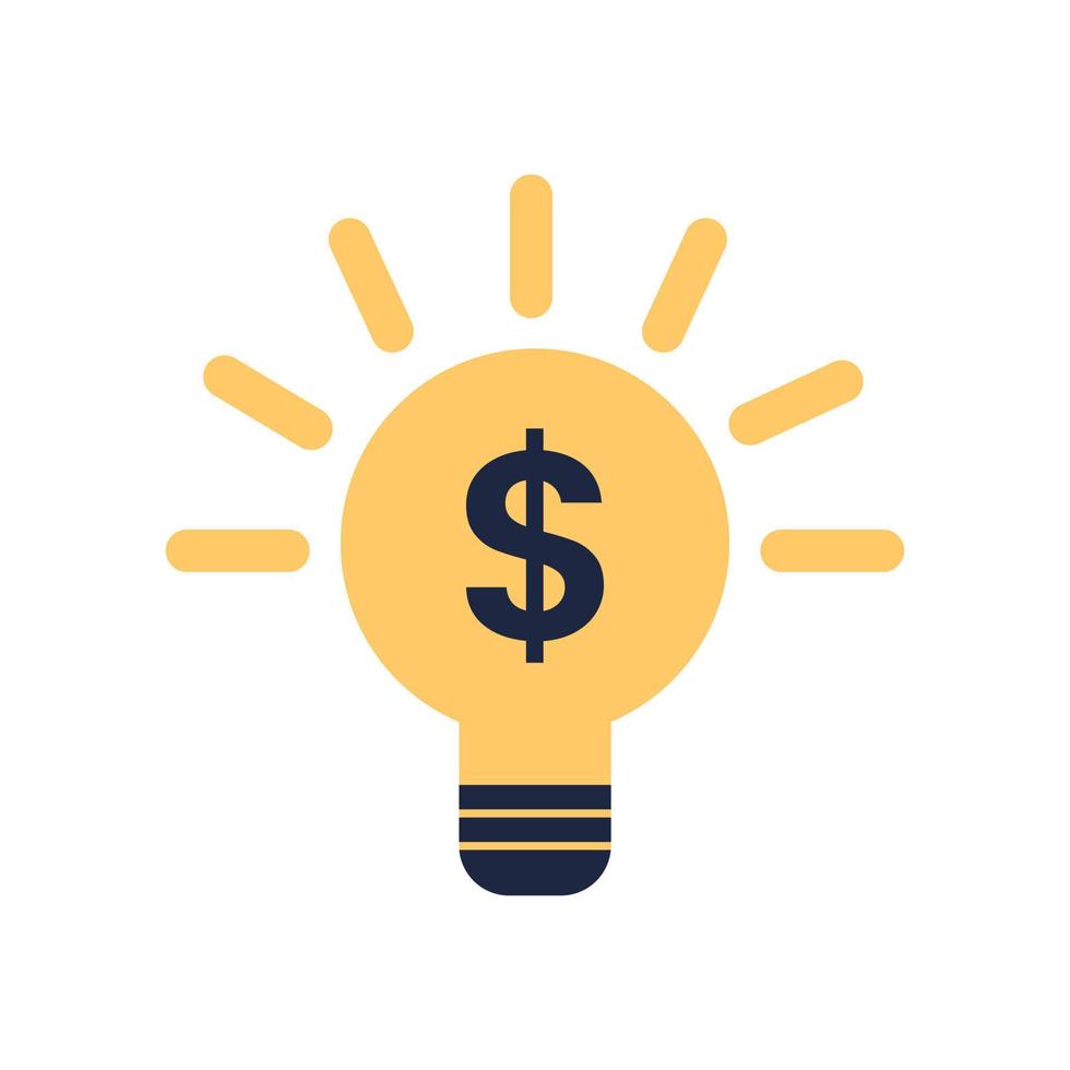 isolate light bulb idea icon symbol elements vector