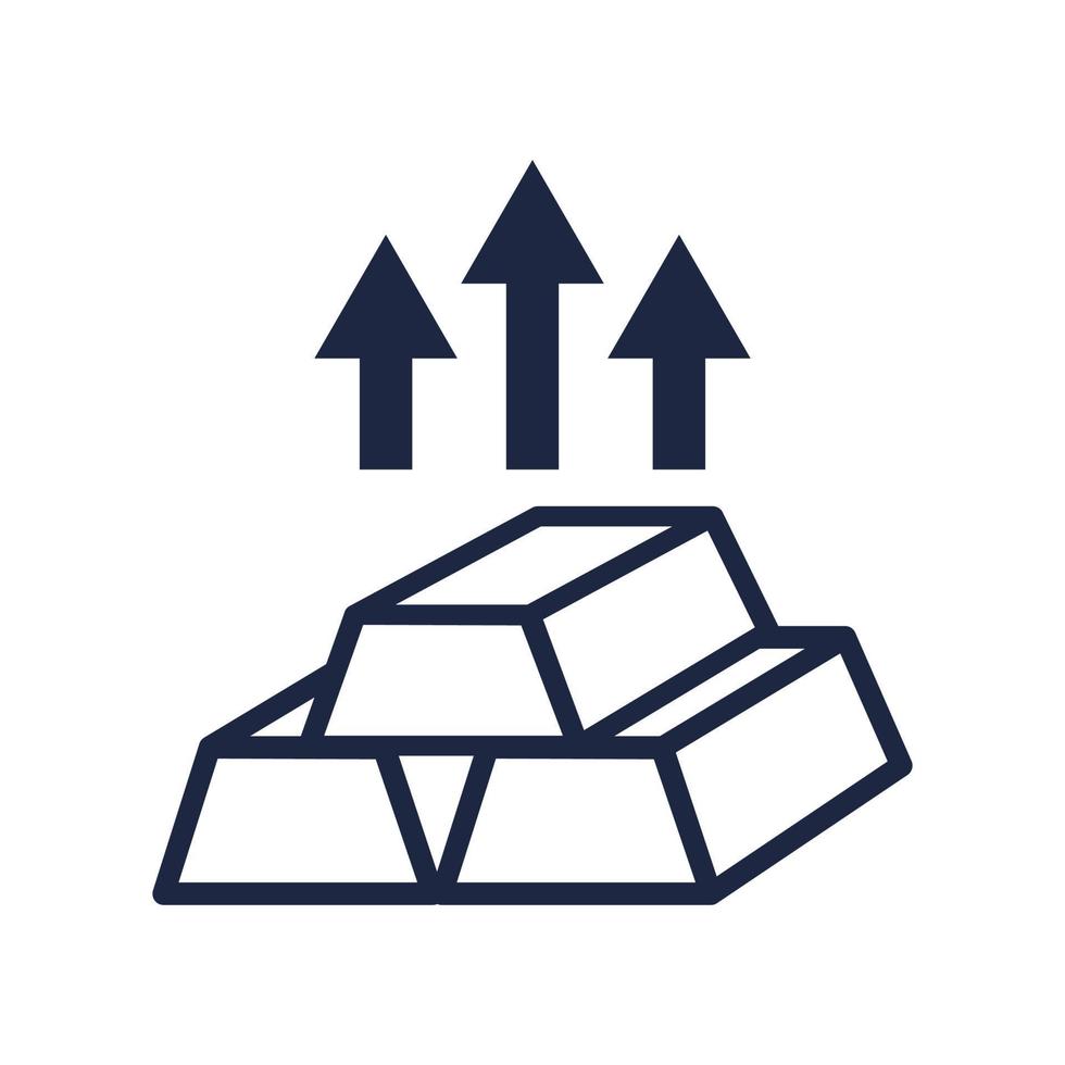 isolate gold business financail flat icon elements vector