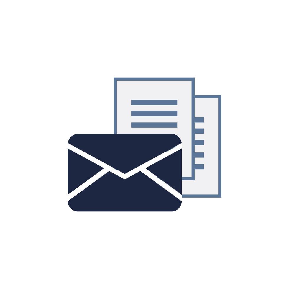 isolate mail box letter flat icon vector