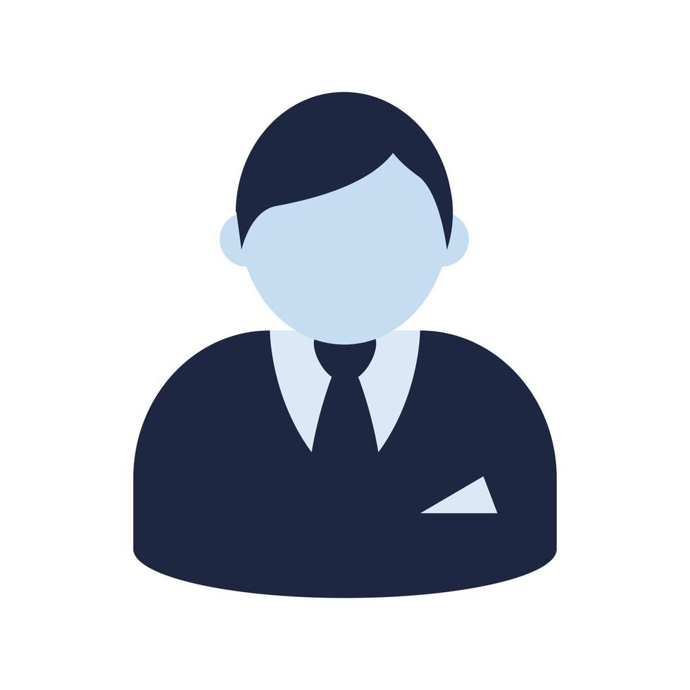 blue and white isolate financial advisor flat icon elements vector