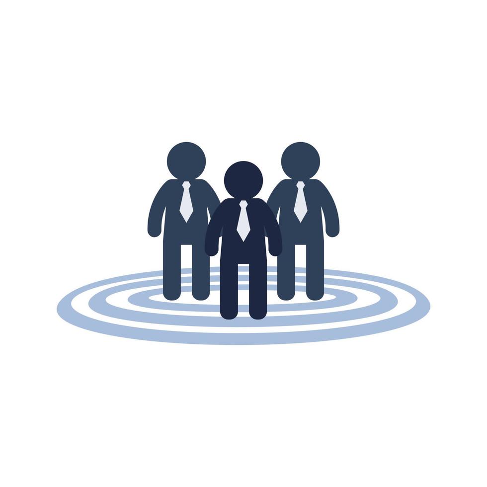 isolate teamwork group flat icon symbol vector