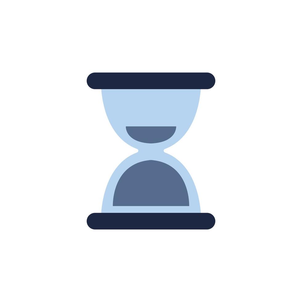 blue and white isolate hourglass flat icon elements vector