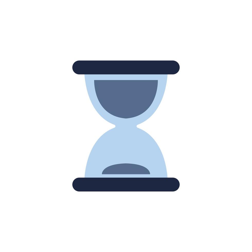 elements vector blue and white isolate hourglass flat icon