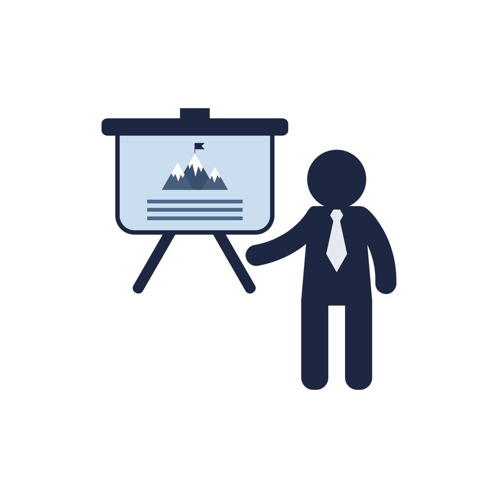 elements vector isolate man with presentation flat icon