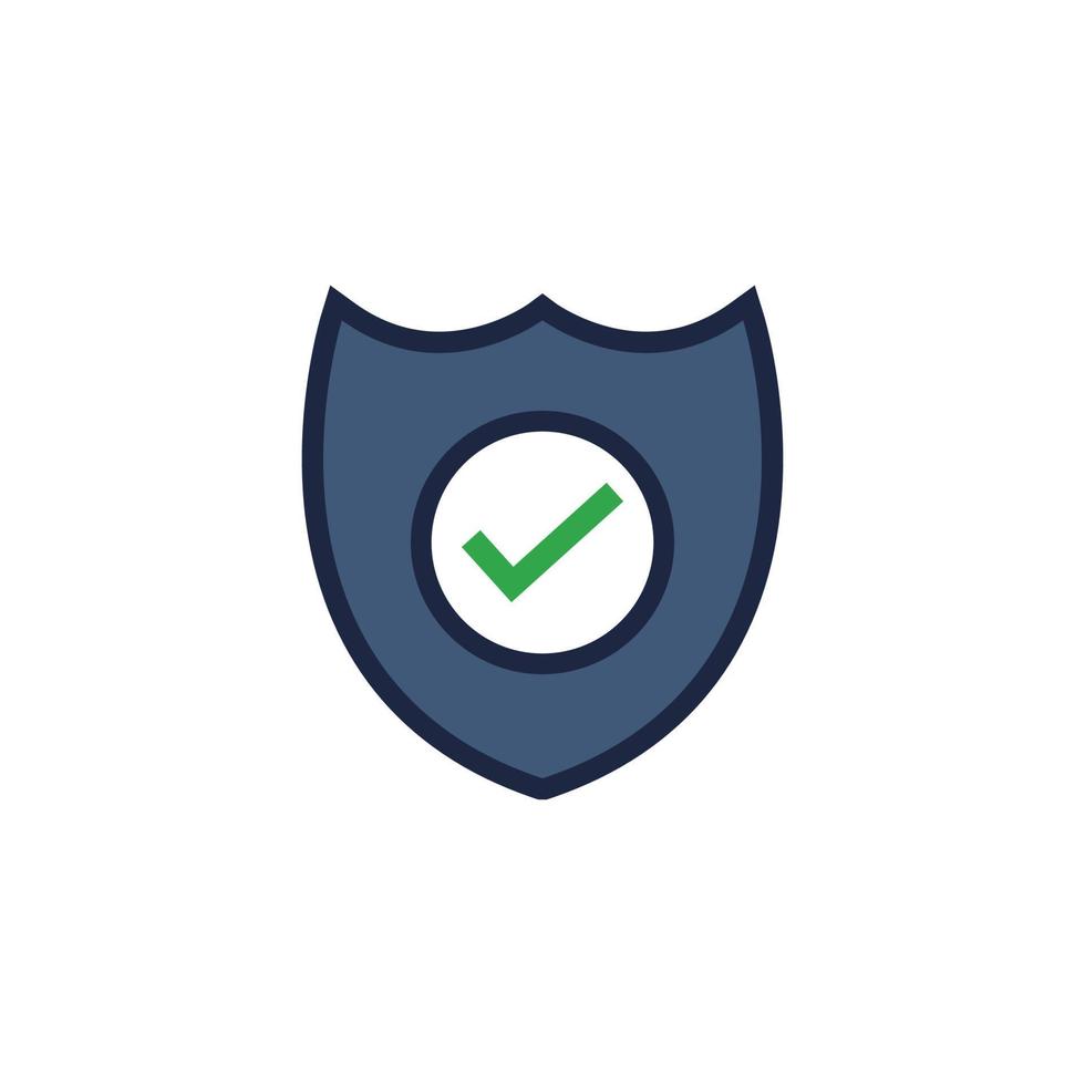 azul y blanco aislar la seguridad icono vector símbolo