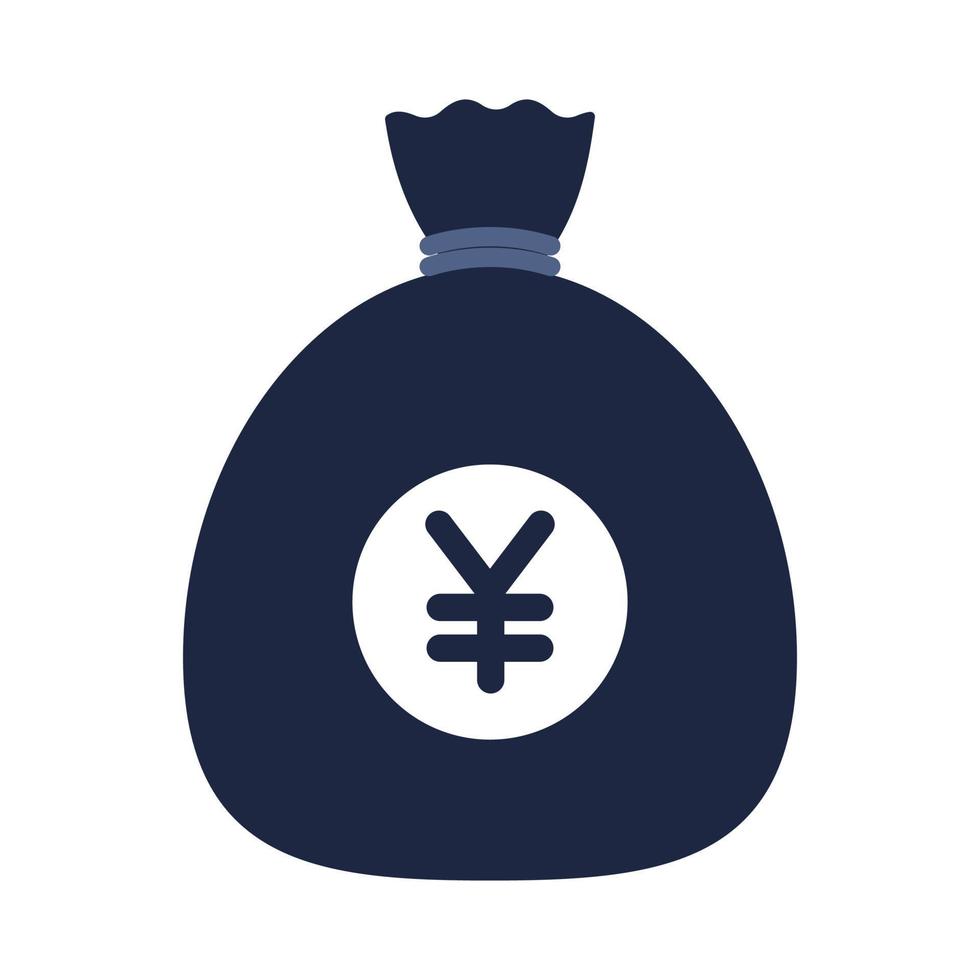 isolate money bag  business financail flat icon vector