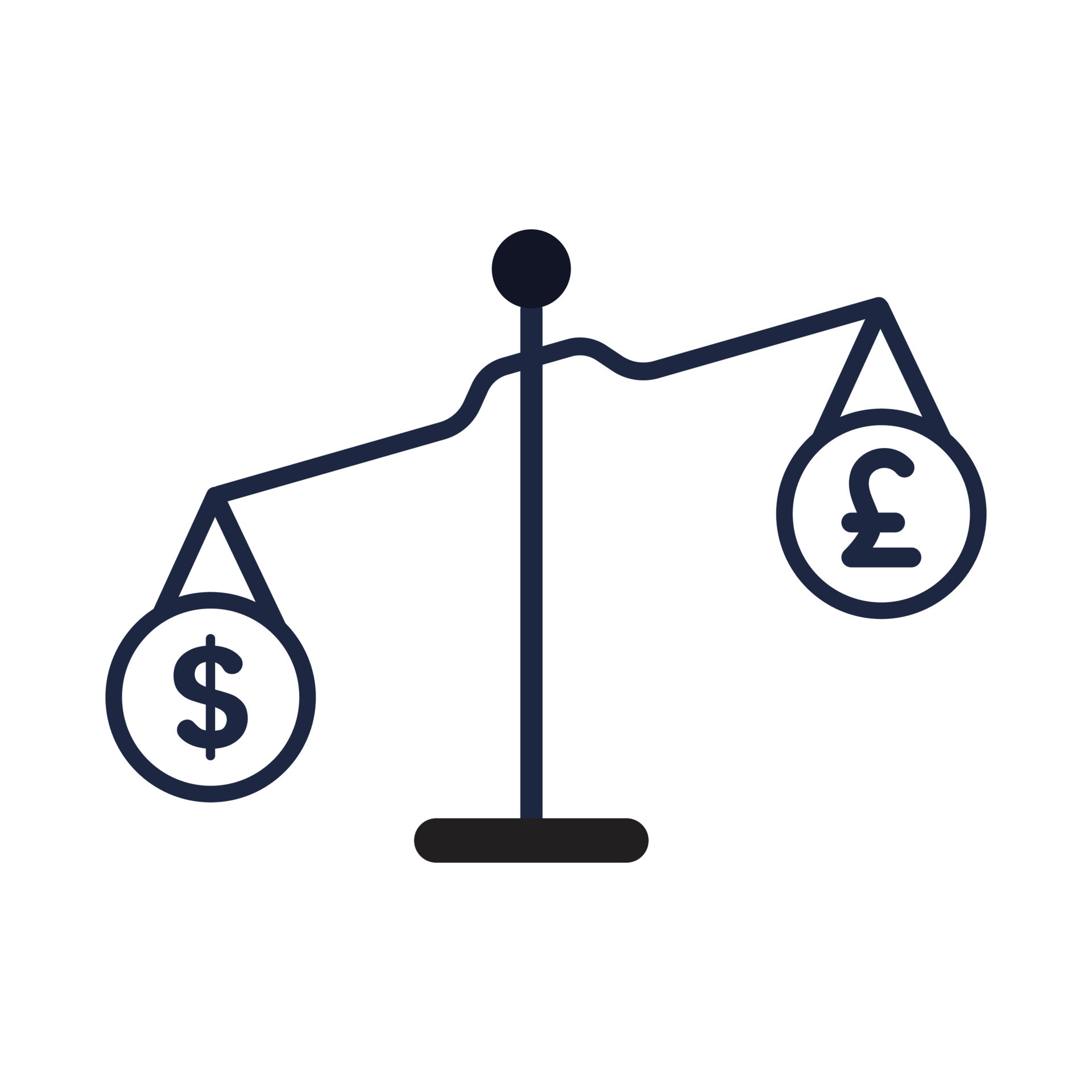 blue and white isolate scales business financail icon elements vector