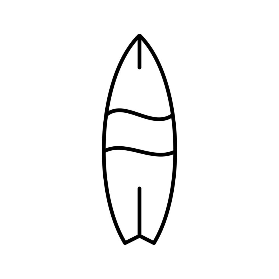 surf tablero contorno icono vector