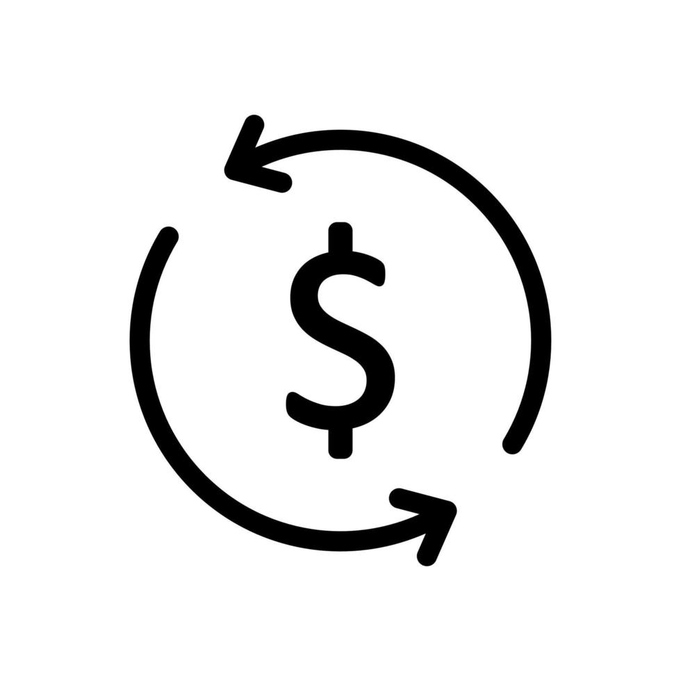 money back refund investment icon vector