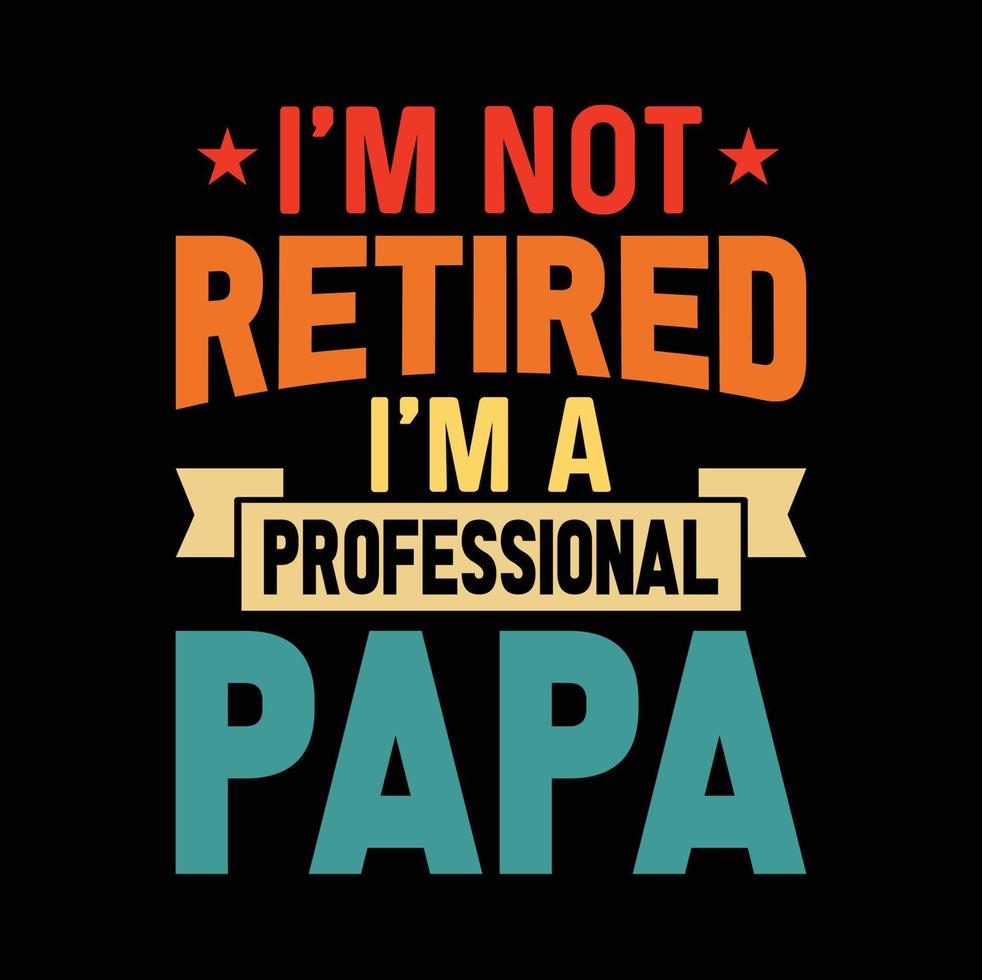 vector libre de diseño de camiseta de tipografía de papá