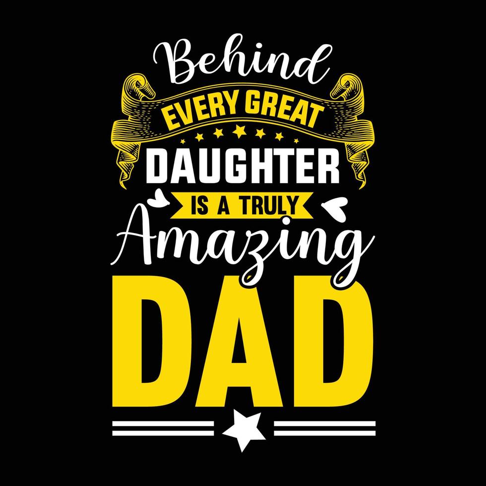 Dad Typography T-Shirt Design Free Vector