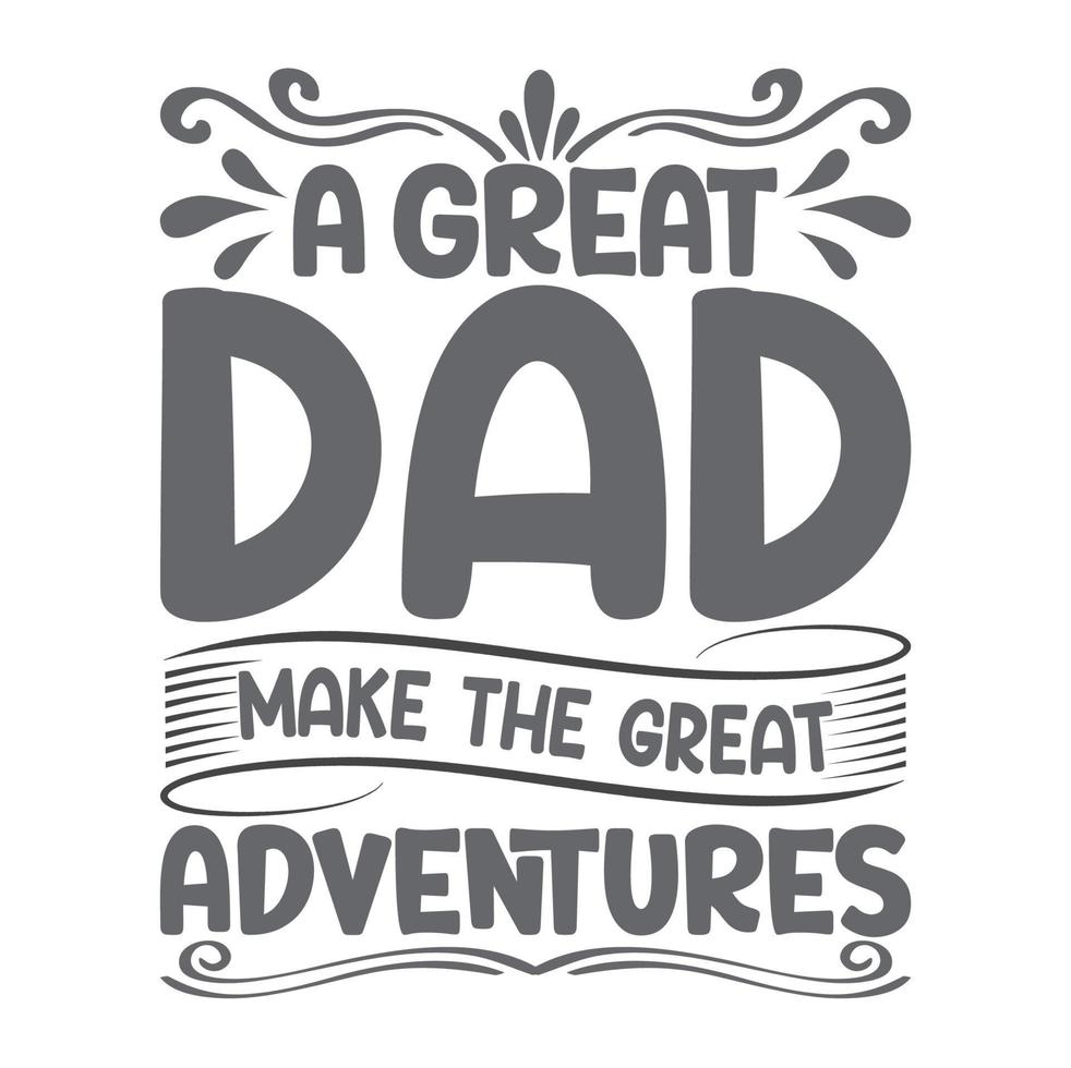 Dad Typography T-Shirt Design Free Vector