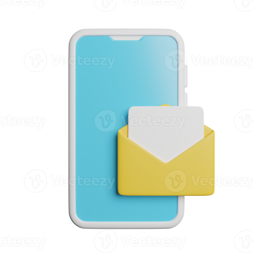 Telefon Posteingang Botschaft 3d Rendern Illustration png