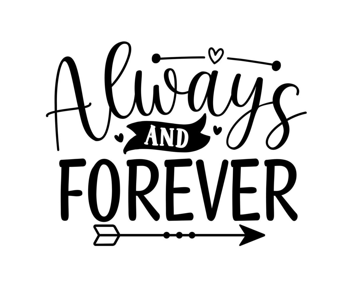 Hand lettering valentines day love heart typography quotes calligraphy valentine's day greeting card background vector