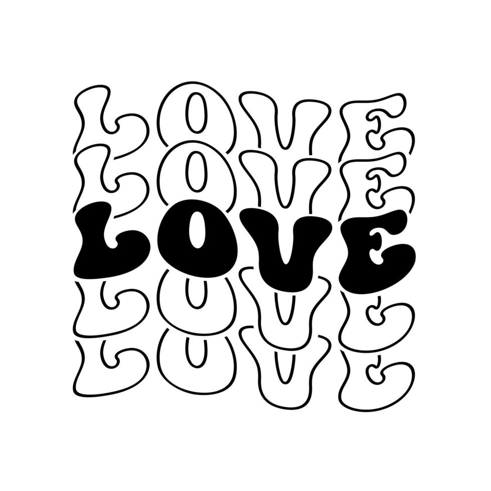 Hand lettering valentines day love heart typography quotes calligraphy valentine's day greeting card background vector