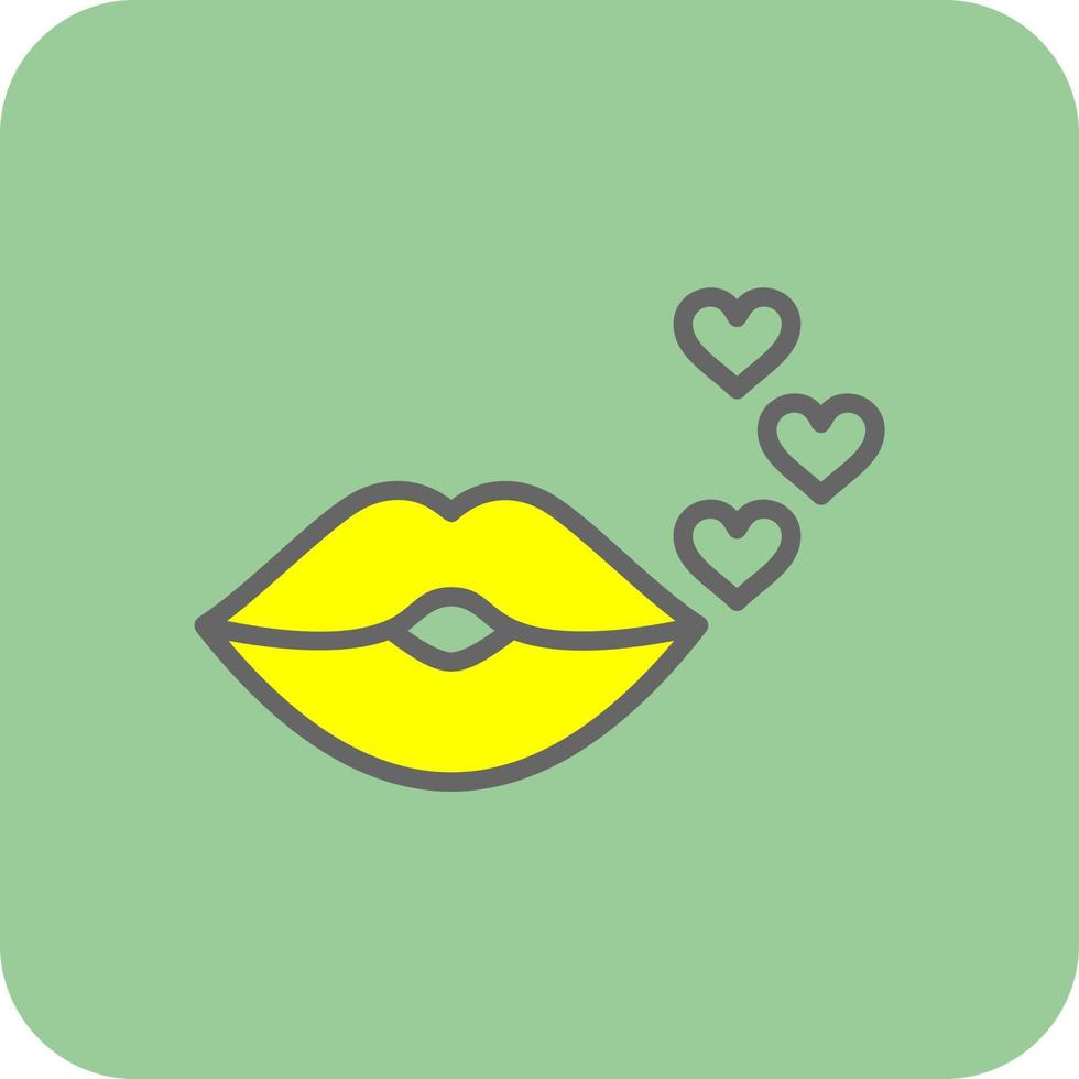 Kiss Vector Icon Design