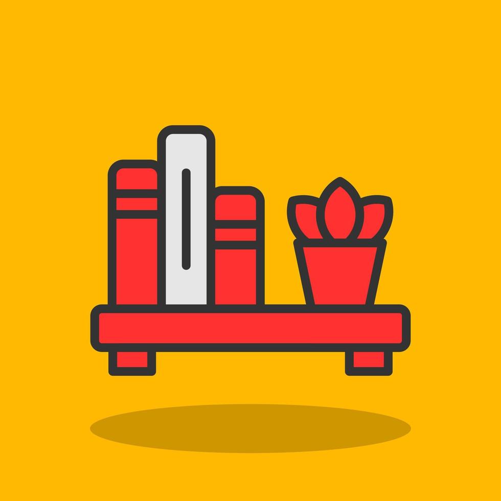Book Shelf Vector Icon Design