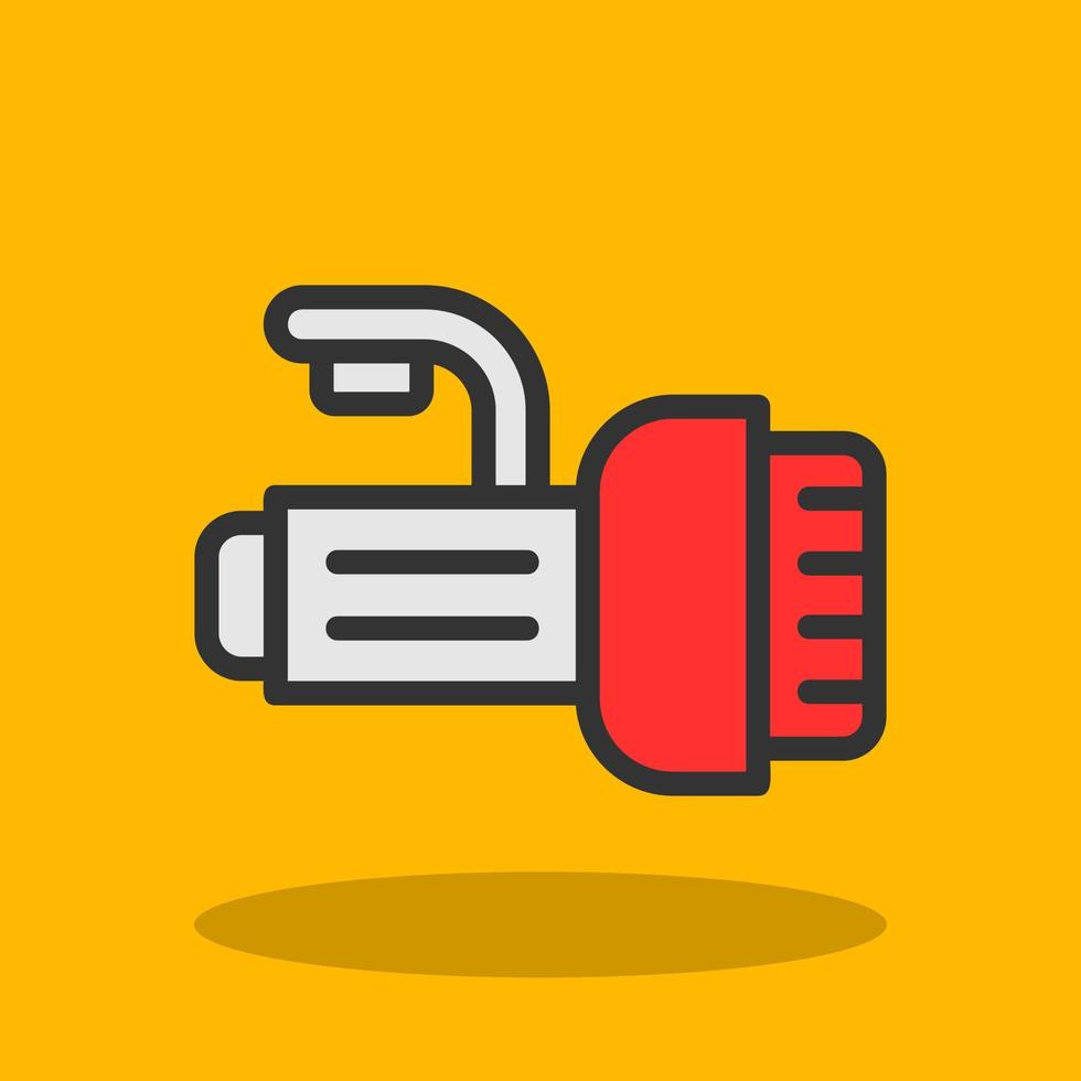 Dive Light Vector Icon Design