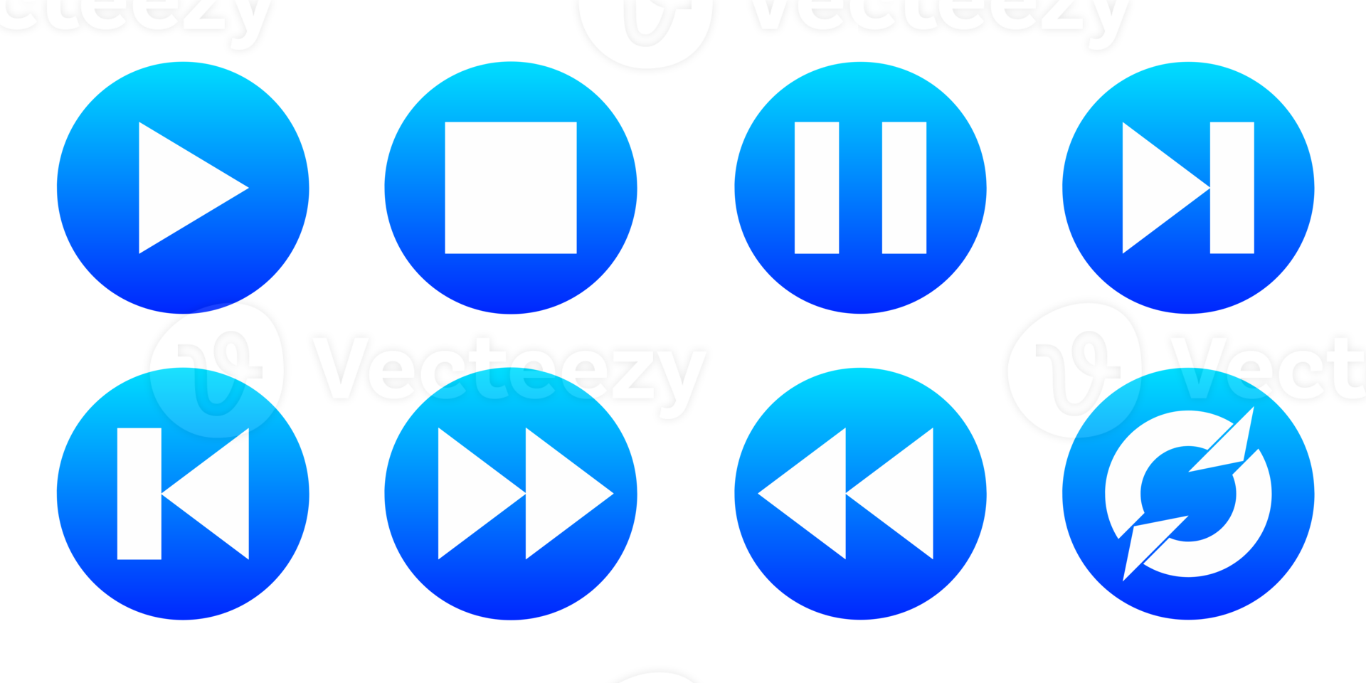 Media player icon set png