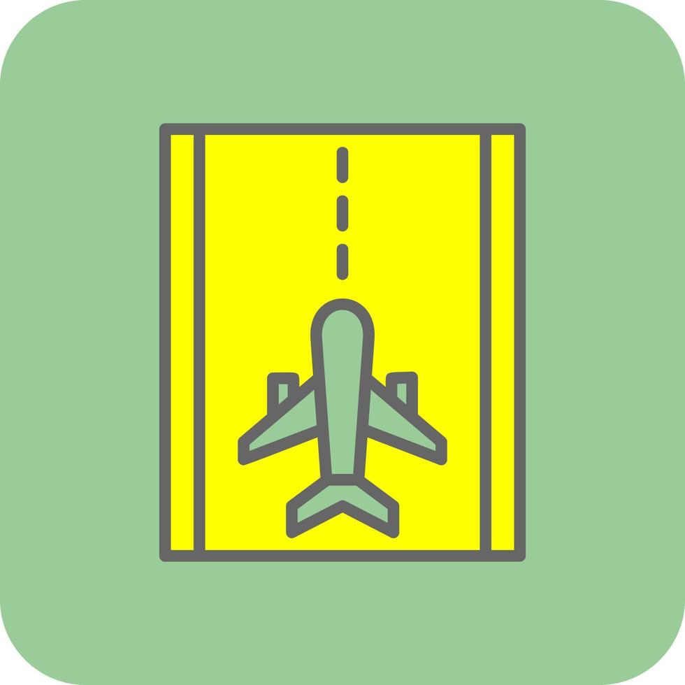 Runway Vector Icon Design