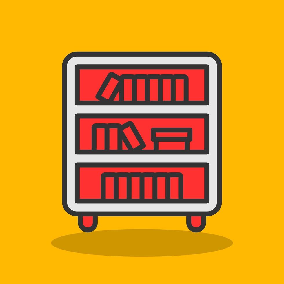 Book Shelf Vector Icon Design