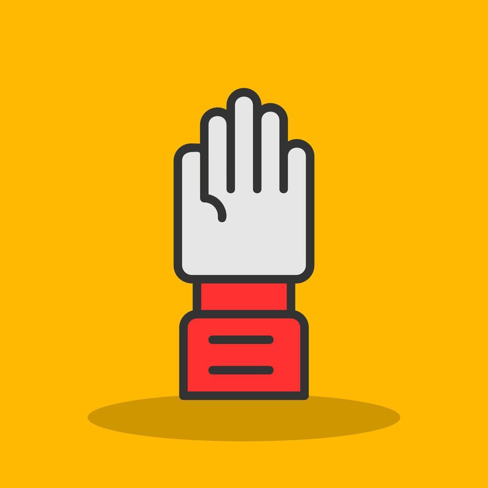 Raise Hand Vector Icon Design