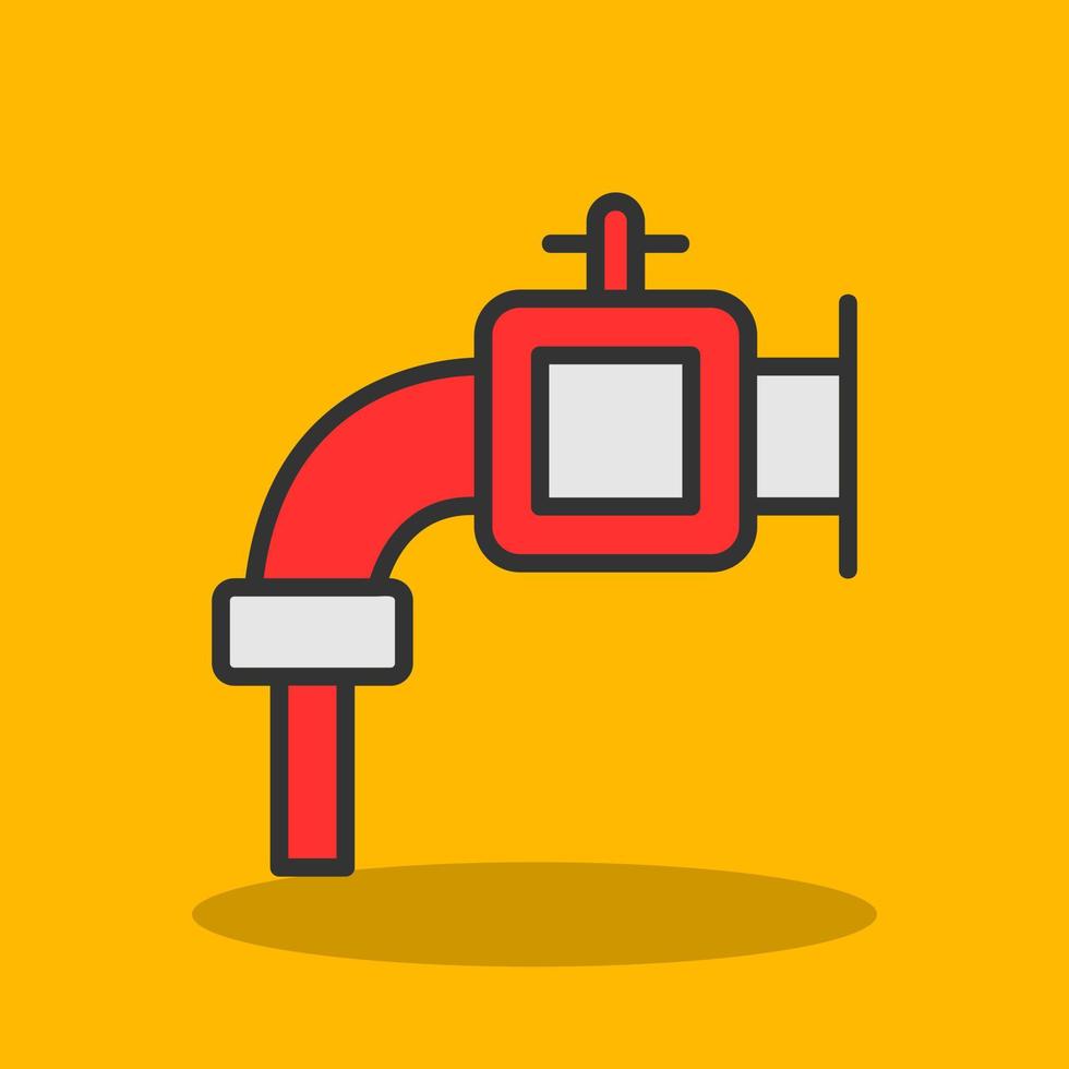 Water Pipe Vector Icon Design