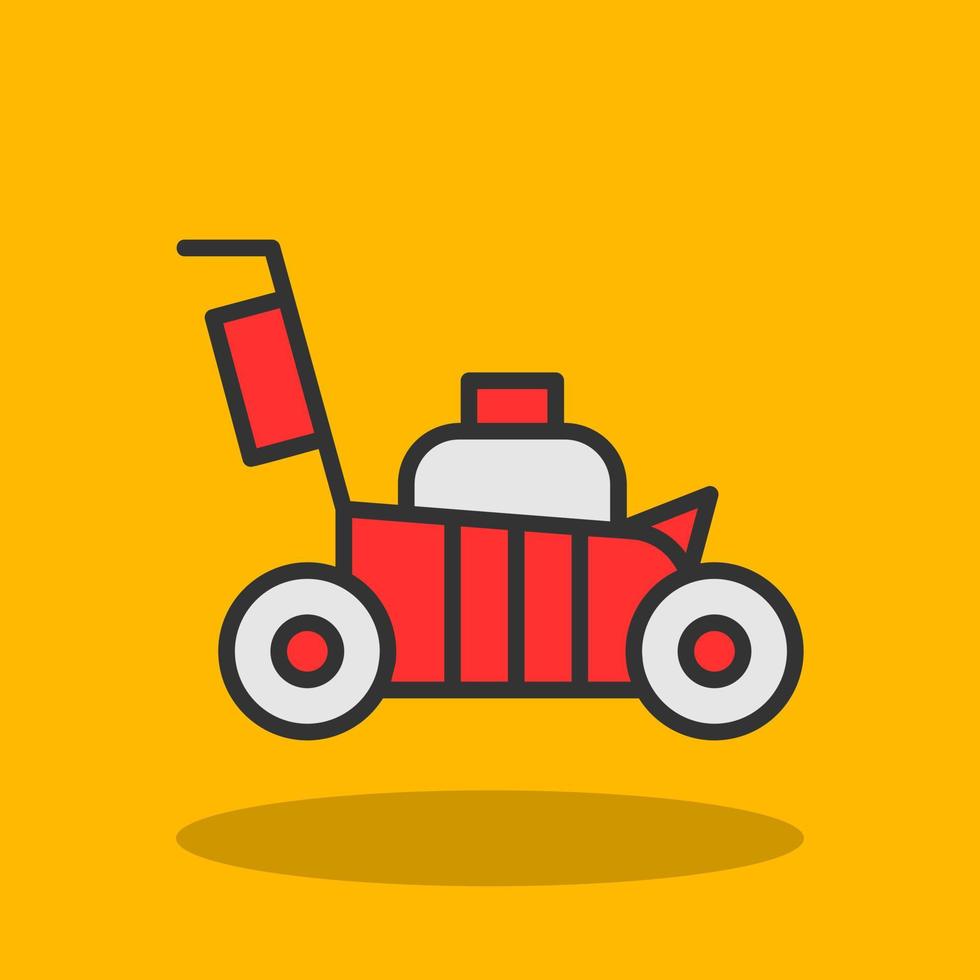 Lawn Mower Vector Icon Design