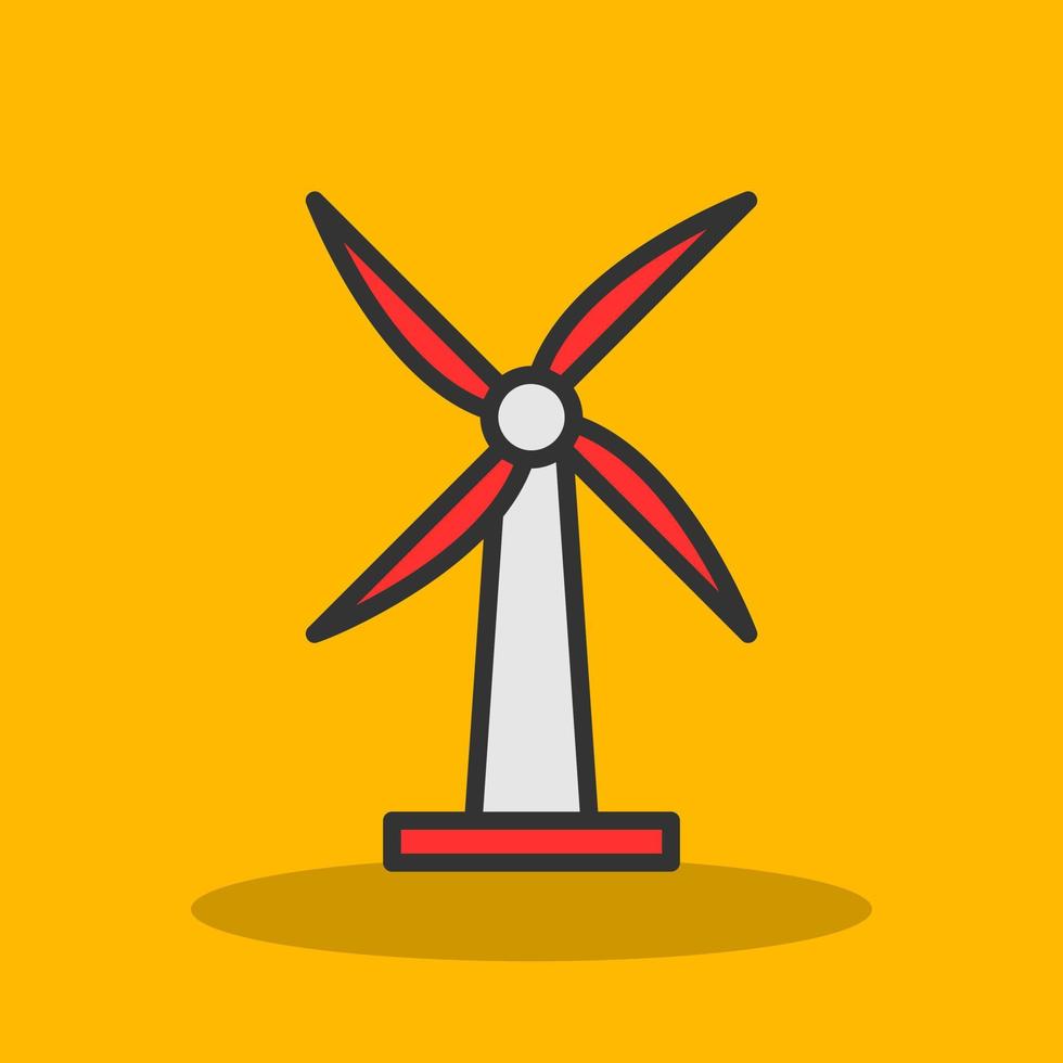 Windmill Vector Icon Design